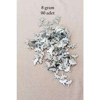 Oya Abiye Bileklik Kolye Pleksi Metalik Plastik Pul Gümüş Renk 8 gram 90 adet - BNC503