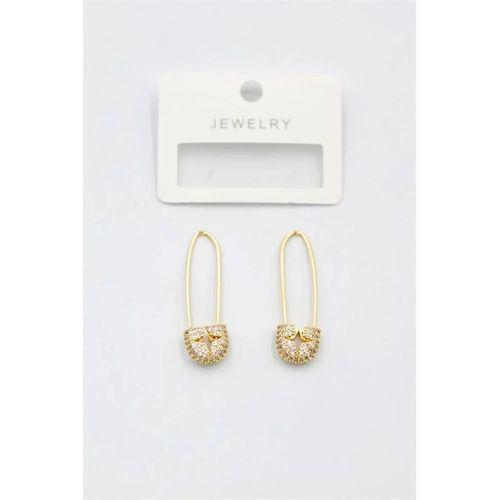 Taşlı Filkete Küpe - Altın