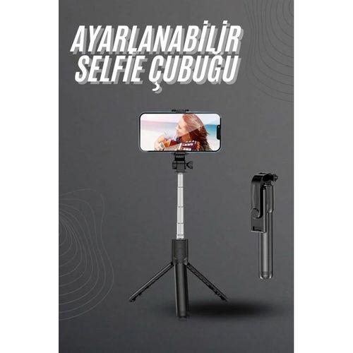 Selfie Çubuğu Tripod Bluetooth Kumandalı Selfie Çubuğu Telefon Tutucu