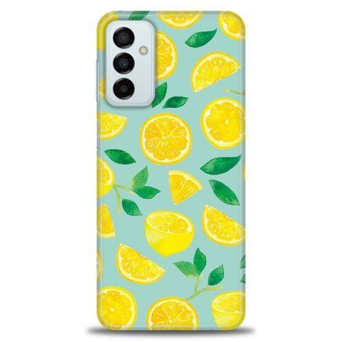 Samsung Galaxy M23 Kılıf HD Baskılı Kılıf - Limon Dilimleri + Tam Ekran Koruyucu
