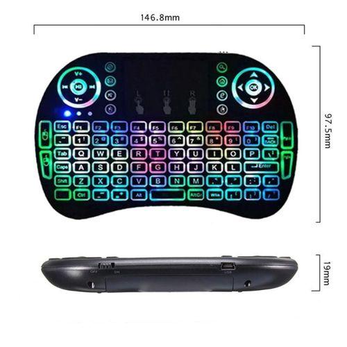 Sepetinegelsin Işıklı Mini Klavye Mouse Smart Tv Box Şarjlı Oyuncu Klavye