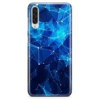 Samsung Galaxy A30s Kılıf Mavi Ağ Güvenliği Arka Kapak Koruma Desenli Full Koruyucu