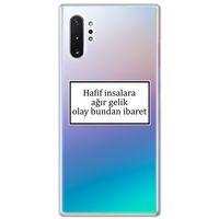Galaxy Note 10 Plus Kılıf HD Yazı Baskılı Silikon Arka Kapak - Yazı 2