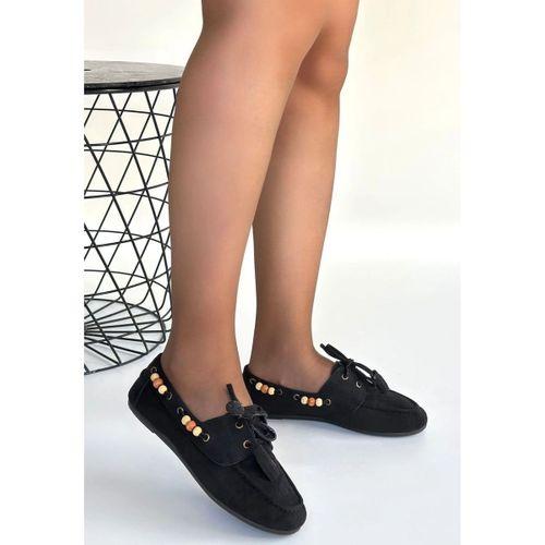 Elora Siyah Süet Babet