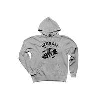 Green Day Skeleton Gri Kapşonlu Sweatshirt Hoodie