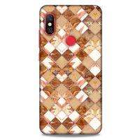 Mermer Desenli (24) Tema Darbe Emici Kılıf Kestane Xiaomi Mi A2 Lite Kılıf