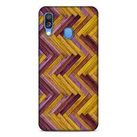 Lopard Samsung Galaxy A40 Uyumlu Kılıf Wood'X (35) Fit Design Kılıf Baskılı