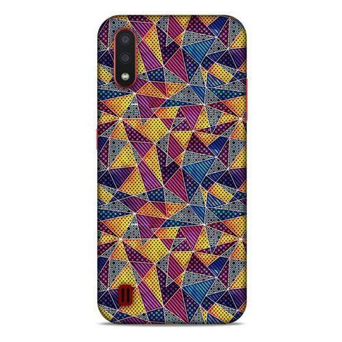 Geometrix 02 Samsung Galaxy A01 Kılıf Silikon Kapak