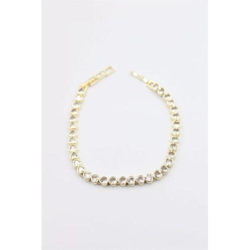 Taşlı Vip Bileklik - Altın