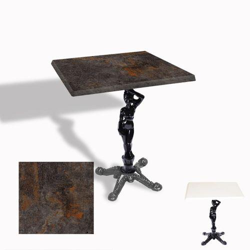 Dockers Çipa 1003 Döküm Ayak Kare Masa 70X70 cm - (Werzalit, Wermodin ve Allzalit Tabla) - Metalic Oxid 3