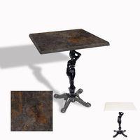 Dockers Çipa 1003 Döküm Ayak Kare Masa 70X70 cm - (Werzalit, Wermodin ve Allzalit Tabla) - Metalic Oxid 3