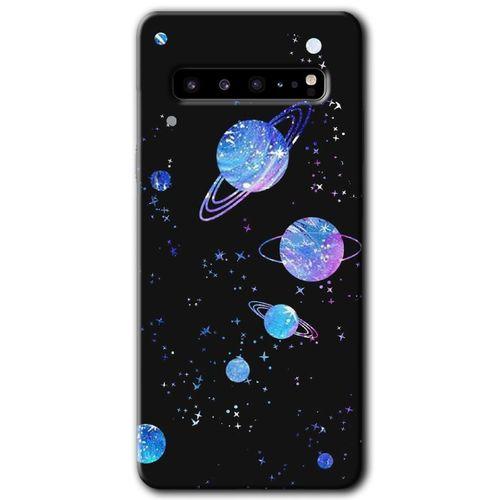 Potkal Hediye Fabrikası Samsung Galaxy S10 Plus Kılıf HD Desen Baskılı Arka Kapak - Samanyolu Galaksi