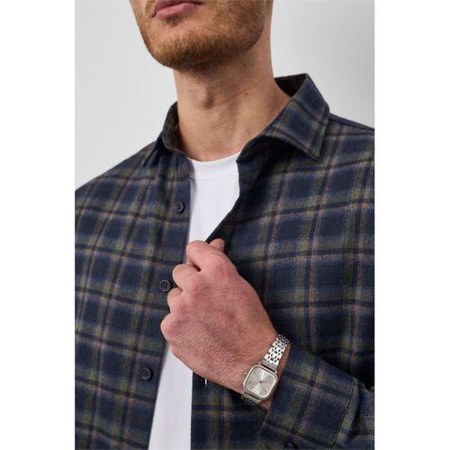 Dragon Relaxed Fit Pamuklu Kareli Flanel Erkek Gömlek - Yeşil
