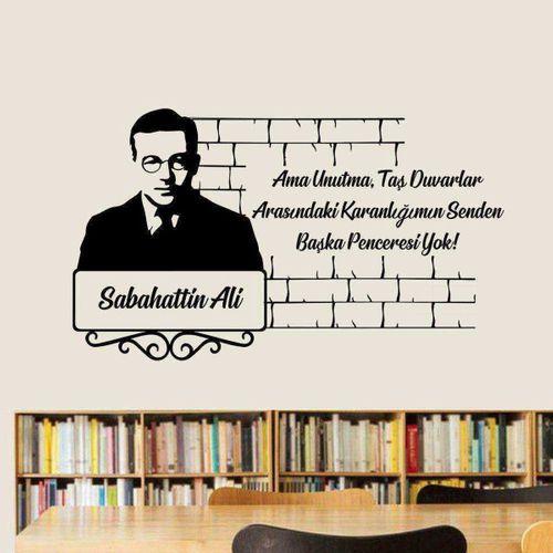 Sabahattin Ali- Şiiri Dekoratif Duvar Sticker, Çıkartma, Etiket Sb-001