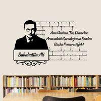Sabahattin Ali- Şiiri Dekoratif Duvar Sticker, Çıkartma, Etiket Sb-001
