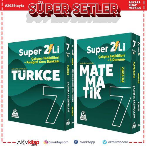 Örnek Akademi 7.Sınıf Süper İkili Matematik ve Türkçe Seti 2 Kitap
