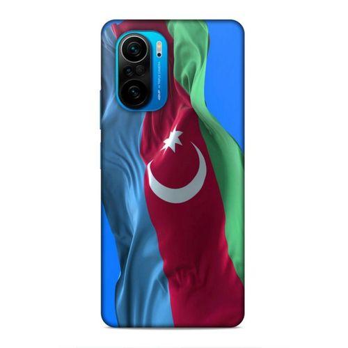 Xiaomi Poco F3 Uyumlu Kılıf Azarbaijan (6) Silikon Kılıf Dalgalanan Bayrak