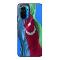 Xiaomi Poco F3 Uyumlu Kılıf Azarbaijan (6) Silikon Kılıf Dalgalanan Bayrak