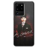 Samsung Galaxy S20 Ultra HD Baskılı Kılıf + 9D Tam Ekran Koruyucu - Kemal Atatürk