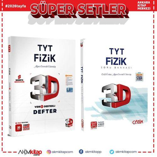 3D TYT Fizik Defter ve Soru Bankası Seti 2 Kitap