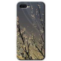 Oppo Rx 17 Neo Kılıf HD Desen Baskılı Arka Kapak + Temperli Cam - Branches Flowers