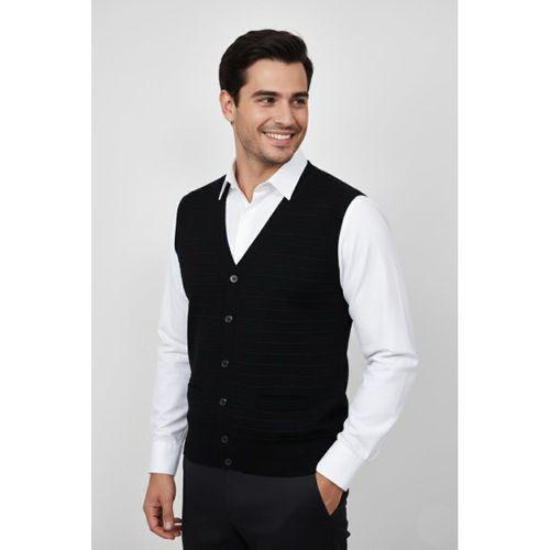 Erkek Düğmeli Yelek Cepli Çelik Örgü Klasik Kalıp BGL-ST04836