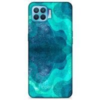 Oppo Reno 4 Lite Kılıf Pastel Renkler (6) Silikon Kılıf Mavi Yeşil