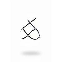 Siyah Göğüs Harness Deri Çapraz Metal Halkalı Beden Aksesuarı - Brf263