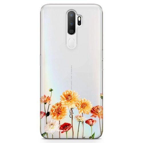 Oppo A9 2020 Kılıf Buket Çiçek Arka Kapak Koruma Desenli Full Koruyucu
