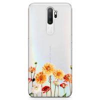 Oppo A9 2020 Kılıf Buket Çiçek Arka Kapak Koruma Desenli Full Koruyucu
