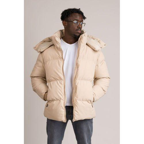 Slimfit Çıkartılabilir Kapşonlu Dik Yaka Elyaf Dolgulu Şişme Mont