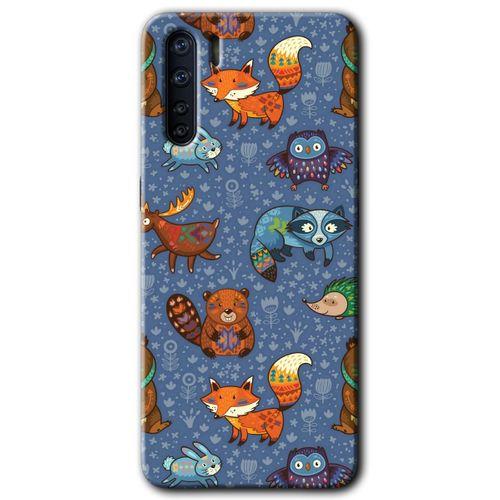 Oppo A91 Kılıf Baskılı Arka Kapak - Animals Funny +Tam Ekran Koruyucu
