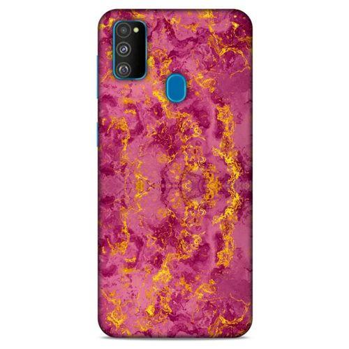 Mermer Desenli (35) Tema Fit Design Kılıf Burgonya Samsung Galaxy M30s Kılıf