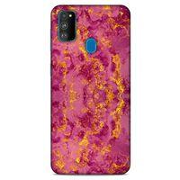 Mermer Desenli (35) Tema Fit Design Kılıf Burgonya Samsung Galaxy M30s Kılıf