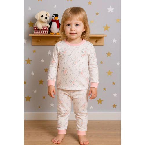 Çiçek Desenli Kız Bebek Eşofman Takımı %100 Pamuk