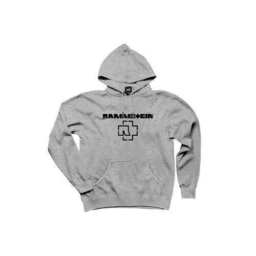 Rammstein Logo 5 Gri Kapşonlu Sweatshirt Hoodie