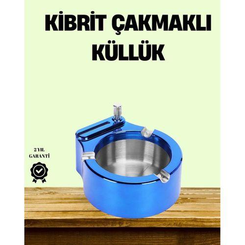 Çakmaklı Küllük Paslanmaz Çelik Şık Masa Aksesuarı