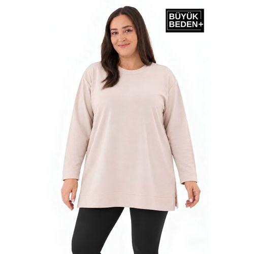 Kadın Tunik Büyük Beden ince Sweatshırt SPR26BTK990