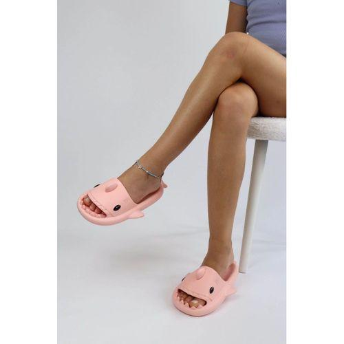 WG500 Köpekbalığı Pembe Unisex Tam Ortopedik Terlik Shark Slides