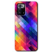 Poco x3 GT Kılıf HD Desen Baskılı Arka Kapak + Temperli Cam - Multi Oblique