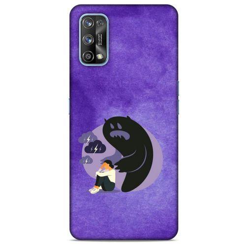 Oppo Realme 7 Pro Kılıf Depresyon (41) Tank Kılıf Koyu Yeşil Pembe