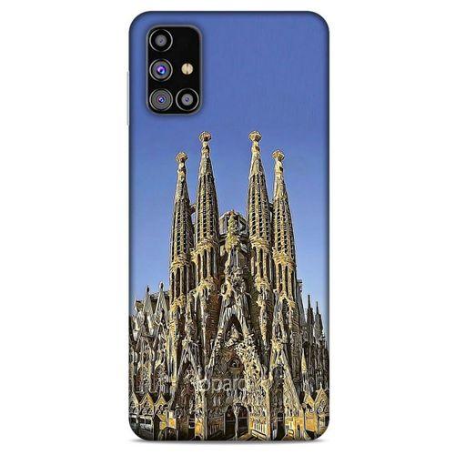 Samsung Galaxy M31s Kılıf Dünya Mimarisi (36) Glitter Kılıf La Sagrada Familia