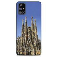 Samsung Galaxy M31s Kılıf Dünya Mimarisi (36) Glitter Kılıf La Sagrada Familia
