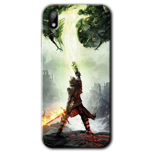 Huawei Y5 2019 HD Baskılı Kılıf + 9D Tam Ekran Koruyucu - Dragon Hunter