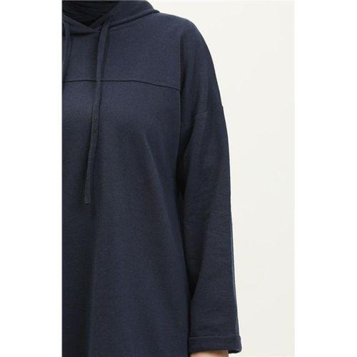 Kapşonlu Sweat Eşofman Sade Basic Spor Takım - 03056.015 - Lacivert