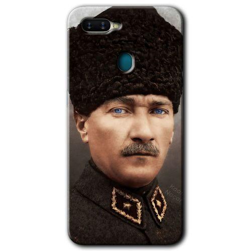 Oppo Ax7 Kılıf HD Desen Baskılı Arka Kapak - Başkomutan Atatürk + Kırılmaz Cam