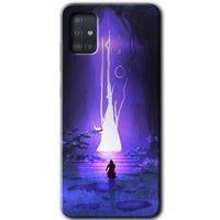 Samsung Galaxy A51 Kılıf Baskılı Kapak - Wanderer Silhouette + 5D Tam Kaplayan Cam