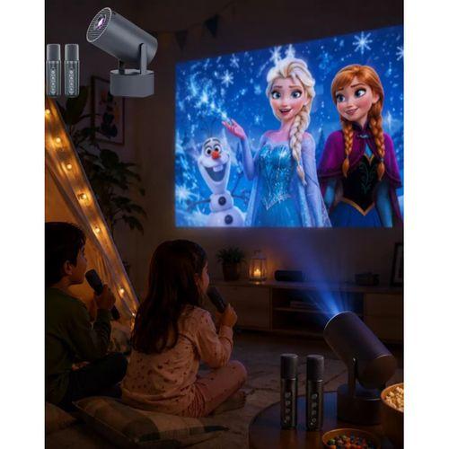 Karaoke Mikrofonlu Akıllı Projeksiyon Cihazı Wifi Bluetooth Destekli
