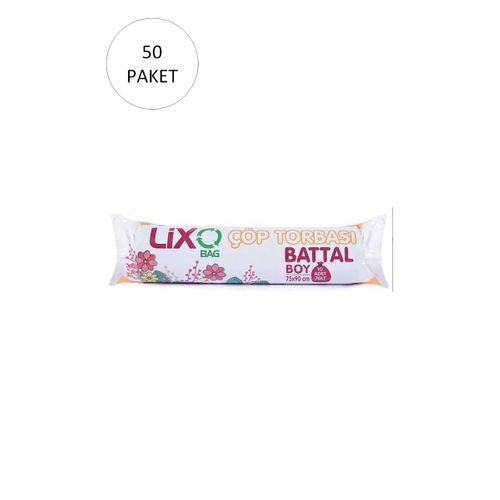 Battal Boy Çöp Torbası 75 x 90 cm 10 Lu Rulo x 50 Paket = 500 Adet (Mavi)