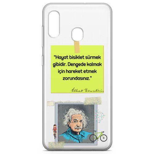 Samsung Galaxy A40 Kılıf Caps Eisnstein Arka Kapak Koruma Desenli Full Koruyucu